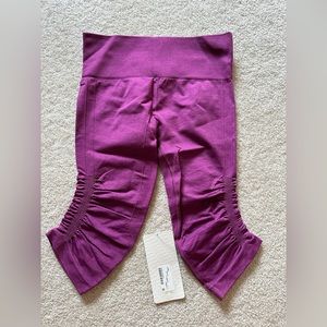 Lululemon In The Flow Crop II Leggings Heathered Regal Plum Size 6 NWT